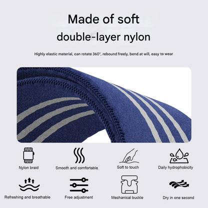 For Apple Watch 42mm / 41mm / 40mm / 38mm Parachute Buckle 3-Stripe Braided Nylon Watch Band(Blue White) by bashfashion