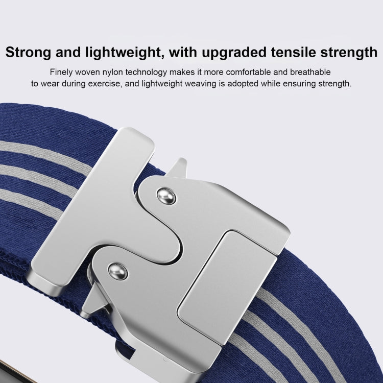 For Apple Watch 42mm / 41mm / 40mm / 38mm Parachute Buckle 3-Stripe Braided Nylon Watch Band(Black Orange) by bashfashion