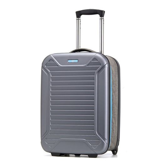20 inch Foldable Portable Trolley Luggage Suitcase(Blue) by bashfashion