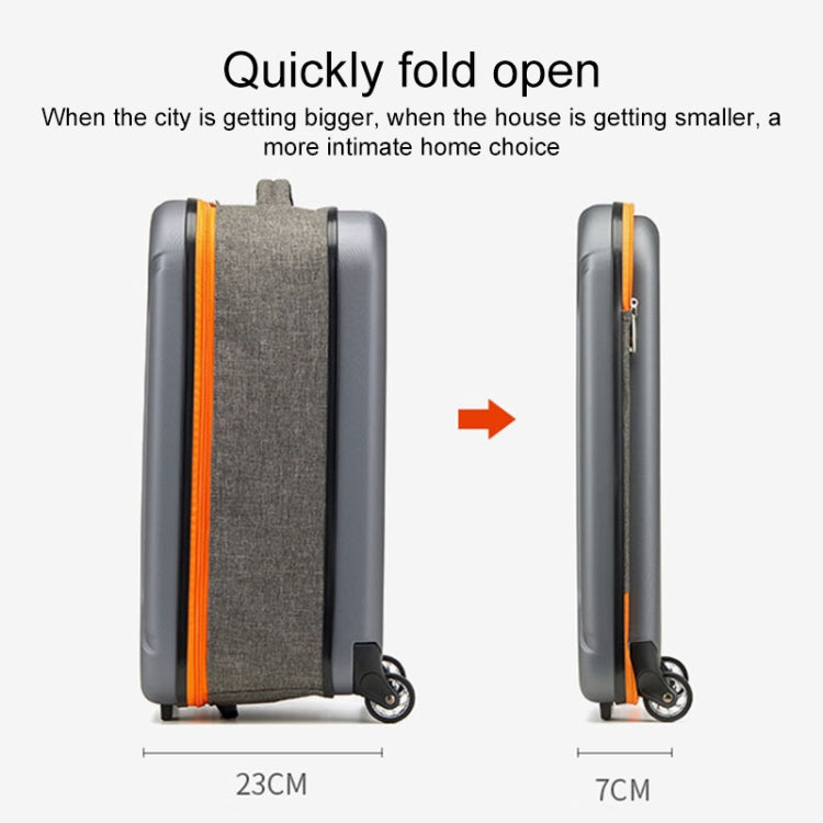 20 inch Foldable Portable Trolley Luggage Suitcase(Blue) by bashfashion