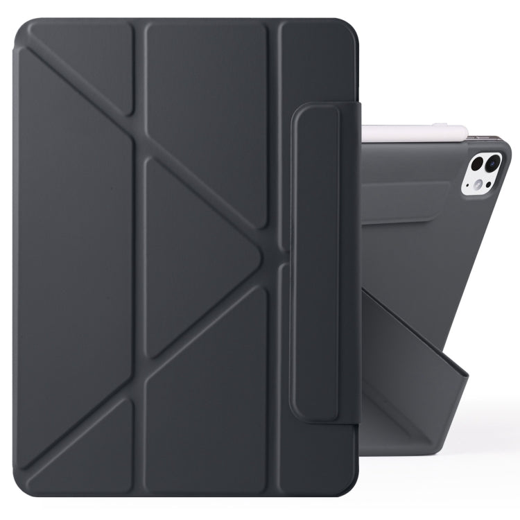 For iPad Pro 11 2025 / 2024 Fixed Buckle Magnetic Deformation Leather Tablet Case(Black) by bashfashion