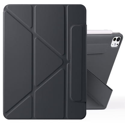 For iPad Pro 11 2025 / 2024 Fixed Buckle Magnetic Deformation Leather Tablet Case(Black) by bashfashion