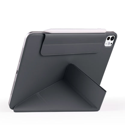 For iPad Pro 11 2025 / 2024 Fixed Buckle Magnetic Deformation Leather Tablet Case(Black) by bashfashion