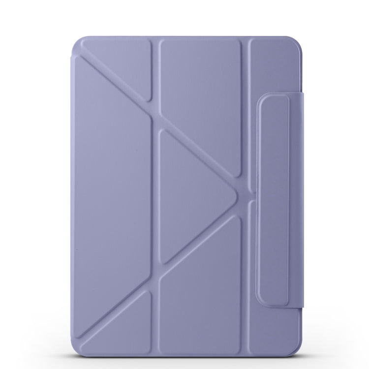 For iPad Pro 11 2025 / 2024 Fixed Buckle Magnetic Deformation Leather Tablet Case(Lavender Purple) by bashfashion