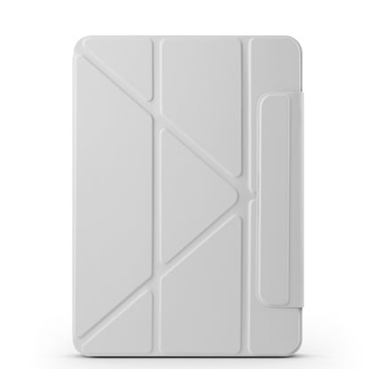 For iPad Air 13 2025 / 2024 Fixed Buckle Magnetic Deformation Leather Tablet Case(Grey) by bashfashion