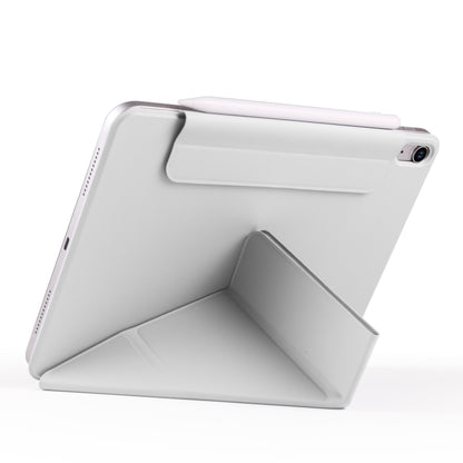 For iPad Air 13 2025 / 2024 Fixed Buckle Magnetic Deformation Leather Tablet Case(Grey) by bashfashion