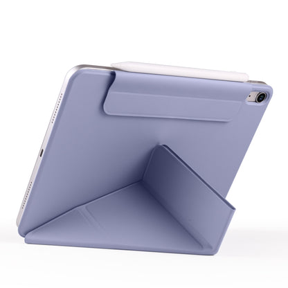 For iPad Air 13 2025 / 2024 Fixed Buckle Magnetic Deformation Leather Tablet Case(Lavender Purple) by bashfashion