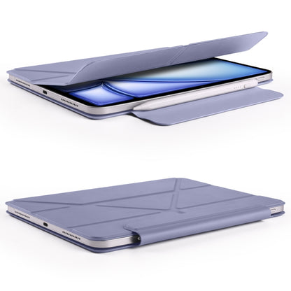 For iPad Air 13 2025 / 2024 Fixed Buckle Magnetic Deformation Leather Tablet Case(Lavender Purple) by bashfashion