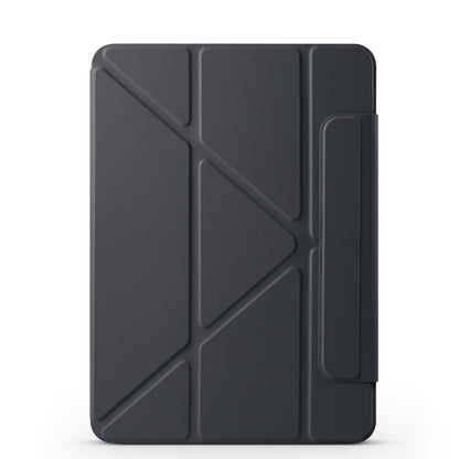 For iPad Air 11 2025 / 2024 / 10.9 2022 Fixed Buckle Magnetic Deformation Leather Tablet Case(Black) by bashfashion