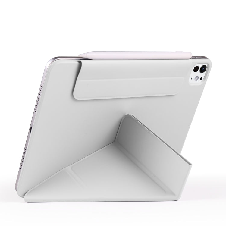 For iPad Pro 11 2022 / 2021 / 2020 Fixed Buckle Magnetic Deformation Leather Tablet Case(Grey) by bashfashion