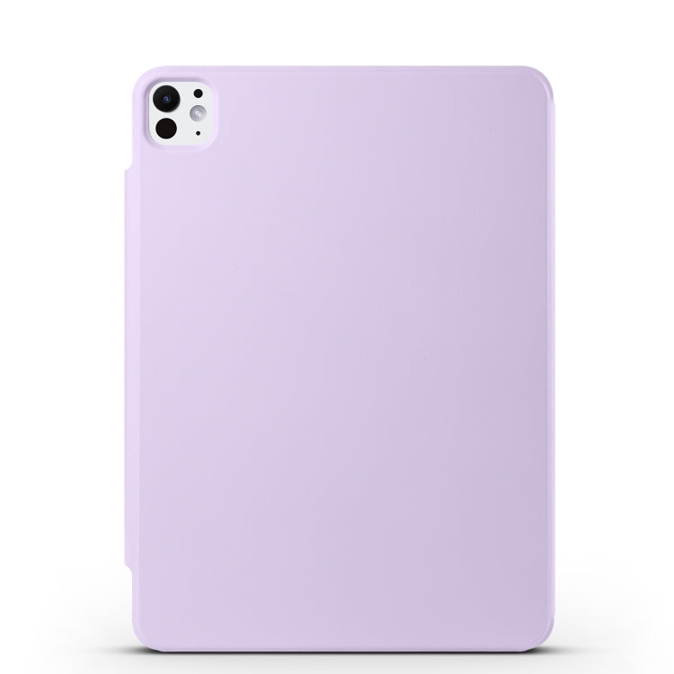 For iPad Pro 12.9 2022 / 2021 / 2020 Fixed Buckle Magnetic Deformation Leather Tablet Case(Purple) by bashfashion