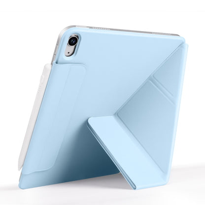 For iPad mini 6 / mini 2024 Fixed Buckle Magnetic Deformation Leather Tablet Case(Ice Blue) by bashfashion