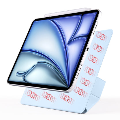 For iPad mini 6 / mini 2024 Fixed Buckle Magnetic Deformation Leather Tablet Case(Ice Blue) by bashfashion