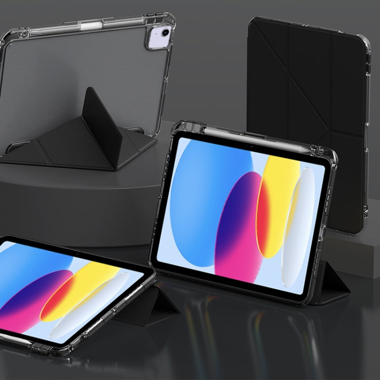 For iPad 2025 / 2022 mutural Y-Shape Deformation Leather Tablet Case(Black) by Mutural