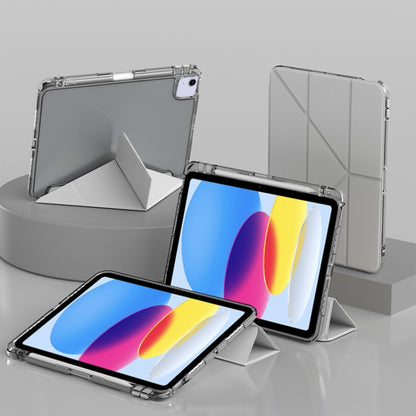 For iPad 2025 / 2022 mutural Y-Shape Deformation Leather Tablet Case(Grey) by Mutural