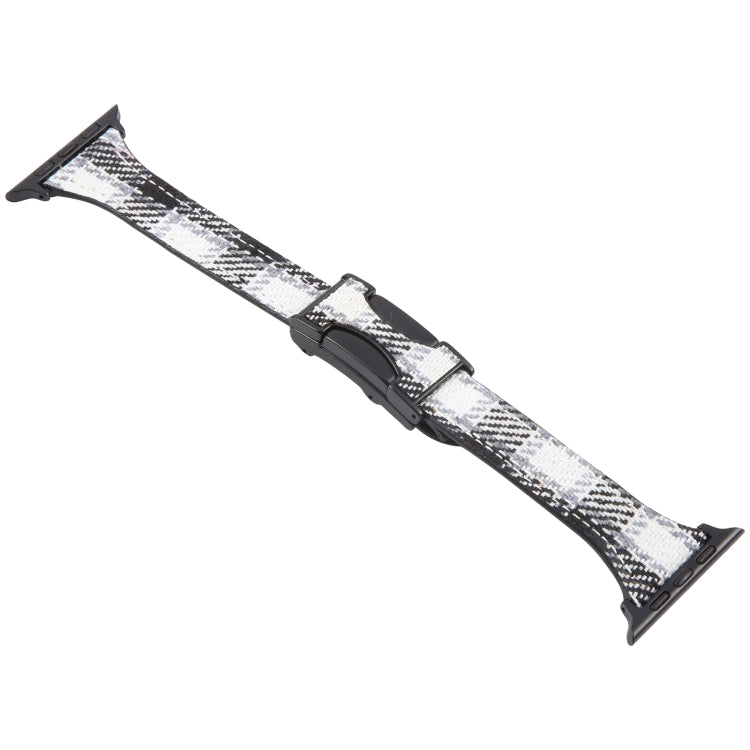 For Apple Watch 46mm / 49mm / 45mm / 44mm Slim Magnetic Buckle Napped Fabric Leather Watch Band(Grey) by bashfashion