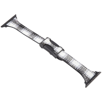 For Apple Watch 46mm / 49mm / 45mm / 44mm Slim Magnetic Buckle Napped Fabric Leather Watch Band(Grey) by bashfashion