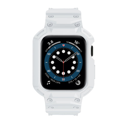 For Apple Watch Series 10 / 11 46mm Armor TPU Case Integrated Watch Band(White) by bashfashion