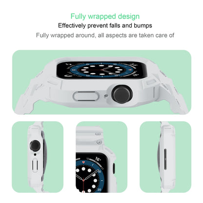 For Apple Watch Series 10 / 11 46mm Armor TPU Case Integrated Watch Band(White) by bashfashion