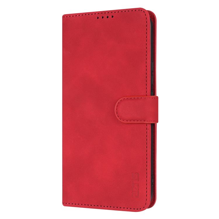For Samsung Galaxy A26 5G AZNS Skin Feel Calf Texture Flip Leather Phone Case(Red) by AZNS