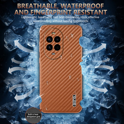 For Huawei nova 13 Pro AZNS Electroplated Edge Carbon Fiber Texture Phone Case(Brown) by AZNS