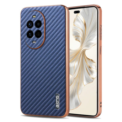 For Huawei nova 13 Pro AZNS Electroplated Edge Carbon Fiber Texture Phone Case(Blue) by AZNS