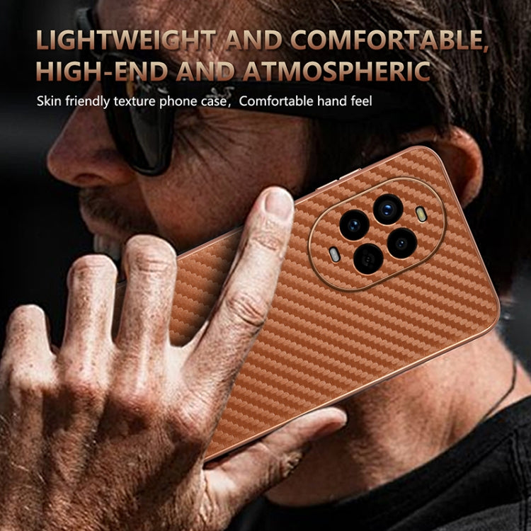 For Huawei nova 13 Pro AZNS Electroplated Edge Carbon Fiber Texture Phone Case(Blue) by AZNS