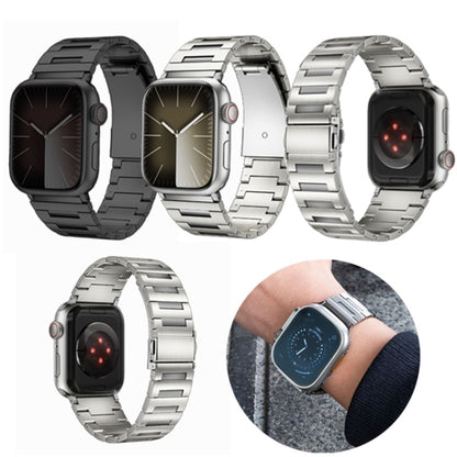 For Apple Watch 46mm / 49mm / 45mm / 44mm Titanium Alloy Watch Band(Black) by bashfashion