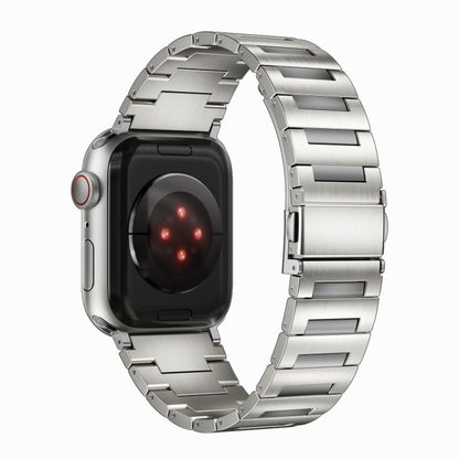 For Apple Watch 42mm / 41mm / 40mm / 38mm Titanium Alloy Watch Band(Black) by bashfashion