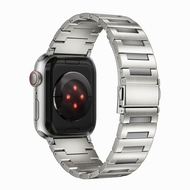 For Apple Watch 46mm / 49mm / 45mm / 44mm Titanium Alloy Watch Band(Black) by bashfashion