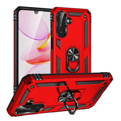 For Samsung Galaxy A26 5G / A17 5G Shockproof TPU + PC Phone Case with Holder(Red) by bashfashion