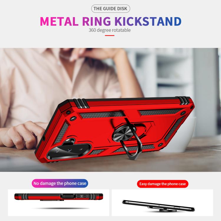 For Samsung Galaxy A26 5G / A17 5G Shockproof TPU + PC Phone Case with Holder(Red) by bashfashion