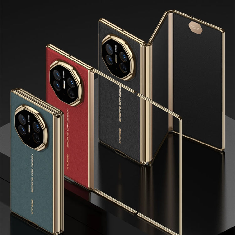 For Huawei Mate XT Ultimate Design GKK Phantom Leather MagSafe Frame Phone Case(Balck) by GKK