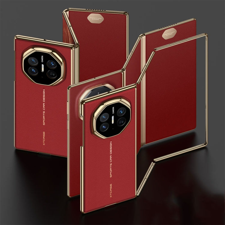 For Huawei Mate XT Ultimate Design GKK Phantom Leather MagSafe Frame Phone Case(Red) by GKK