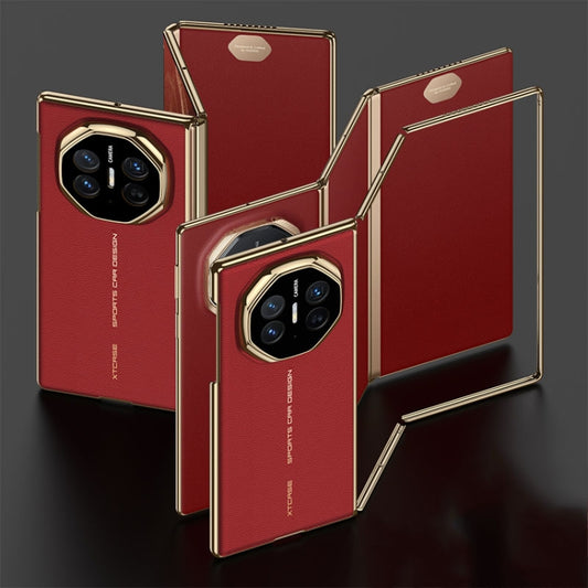 For Huawei Mate XT Ultimate Design GKK Phantom Leather MagSafe Frame Phone Case(Red) by GKK