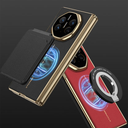 For Huawei Mate XT Ultimate Design GKK Phantom Leather MagSafe Frame Phone Case(Red) by GKK