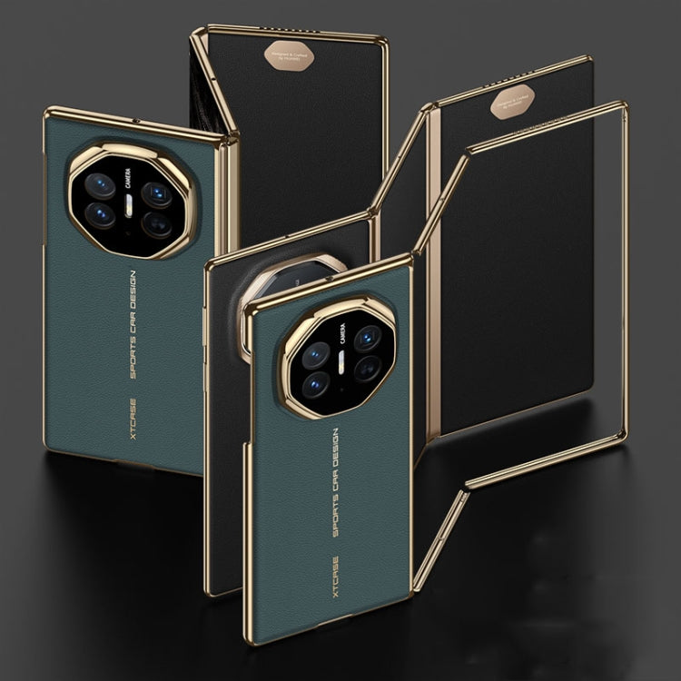 For Huawei Mate XT Ultimate Design GKK Phantom Leather MagSafe Frame Phone Case(Green) by GKK