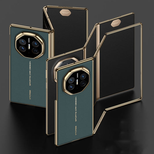 For Huawei Mate XT Ultimate Design GKK Phantom Leather MagSafe Frame Phone Case(Green) by GKK