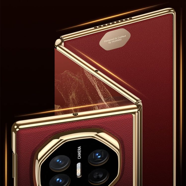 For Huawei Mate XT Ultimate Design GKK Phantom Leather MagSafe Frame Phone Case(Green) by GKK