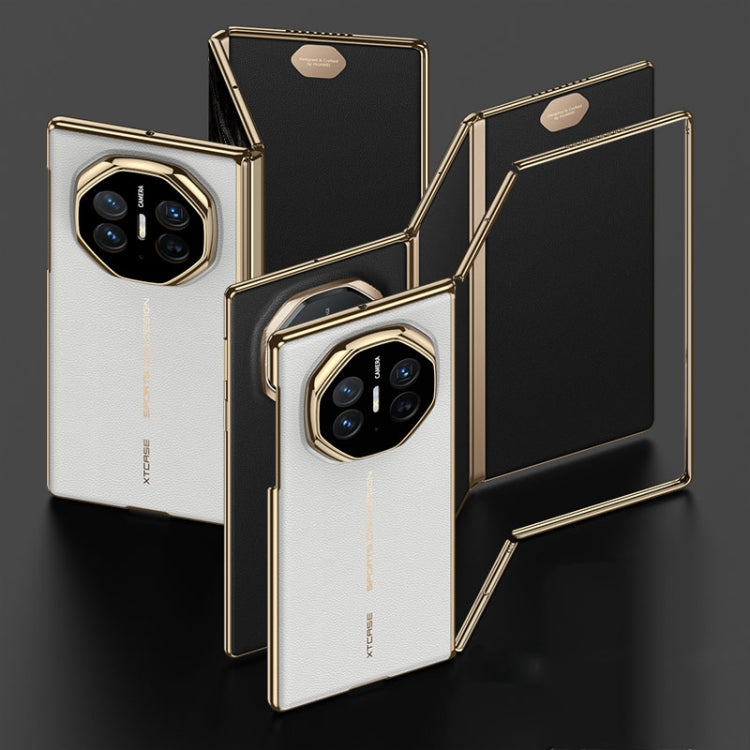 For Huawei Mate XT Ultimate Design GKK Phantom Leather MagSafe Frame Phone Case(White) by GKK