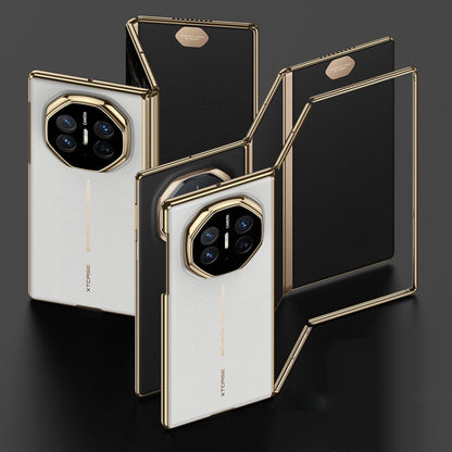 For Huawei Mate XT Ultimate Design GKK Phantom Leather MagSafe Frame Phone Case(White) by GKK