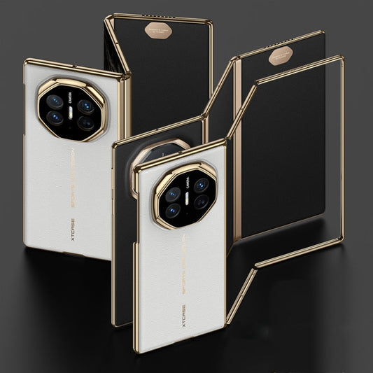 For Huawei Mate XT Ultimate Design GKK Phantom Leather MagSafe Frame Phone Case(White) by GKK