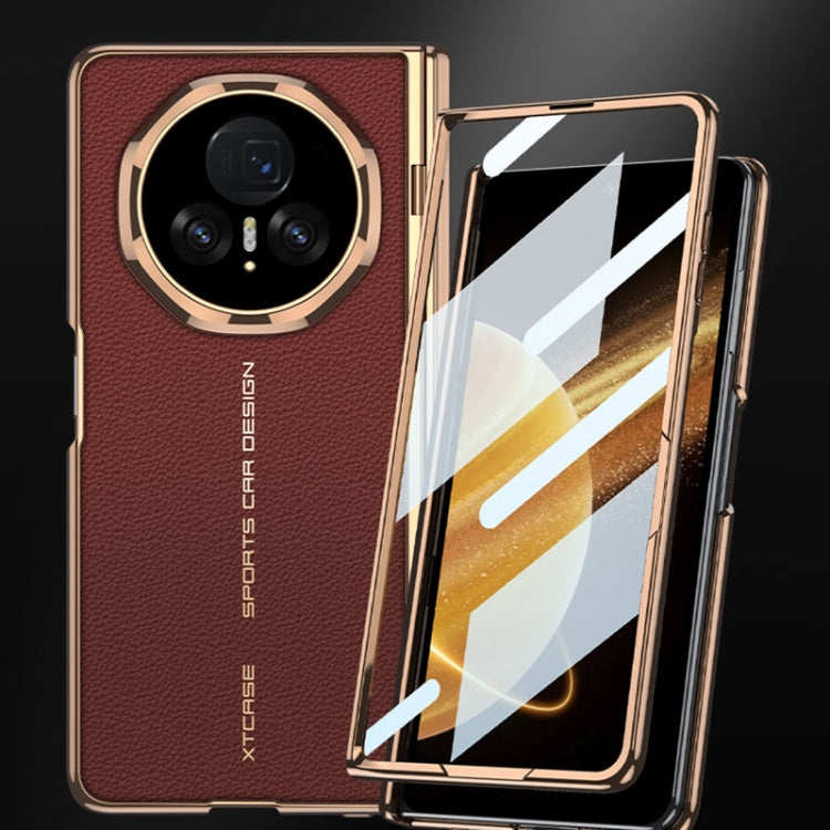 For Honor Magic V3 GKK Integrated Magnetic Fold Hinge Leather Shockproof Phone Case(Black) by GKK