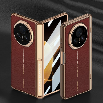 For Honor Magic V3 GKK Integrated Magnetic Fold Hinge Leather Shockproof Phone Case(Red) by GKK