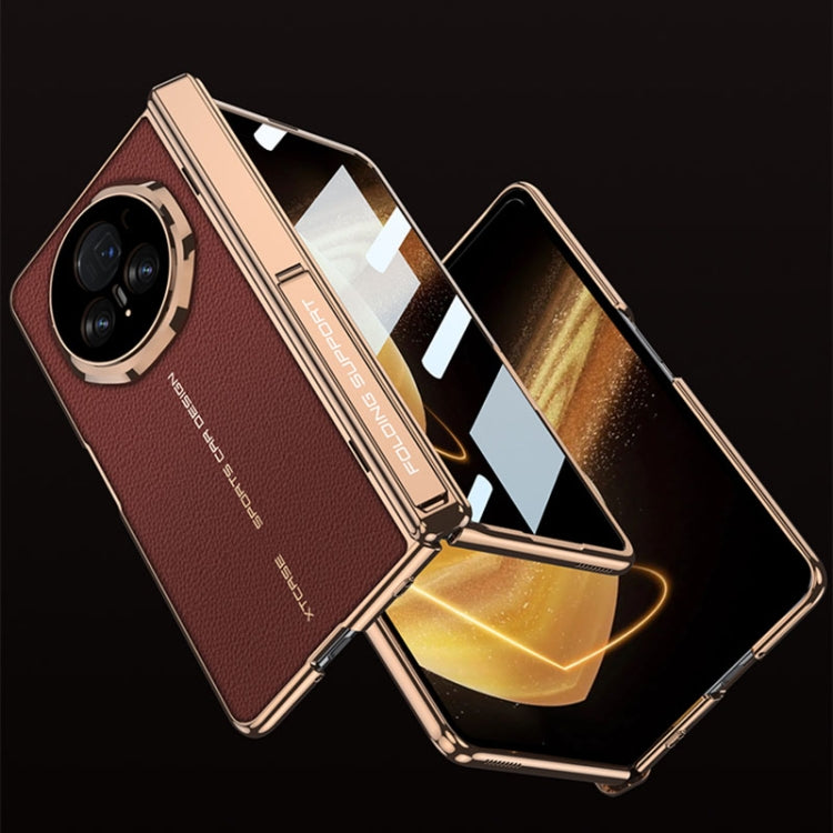 For Honor Magic V3 GKK Integrated Magnetic Fold Hinge Leather Shockproof Phone Case(Red) by GKK