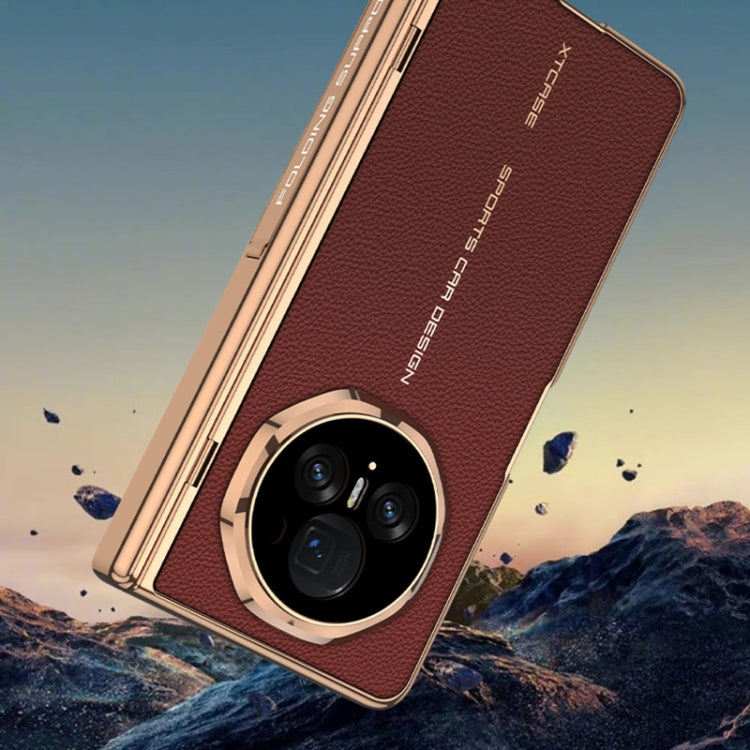 For Honor Magic V3 GKK Integrated Magnetic Fold Hinge Leather Shockproof Phone Case(Red) by GKK