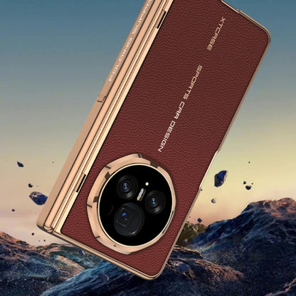 For Honor Magic V3 GKK Integrated Magnetic Fold Hinge Leather Shockproof Phone Case(Red) by GKK