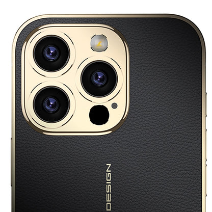 For iPhone 16 Pro GKK Plated Plain Leather Shockproof Phone Case(Black) by GKK