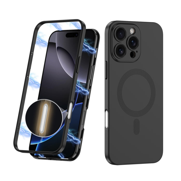For iPhone 16 Pro GKK MagSafe Full Coverage Phone Case(Black) by GKK