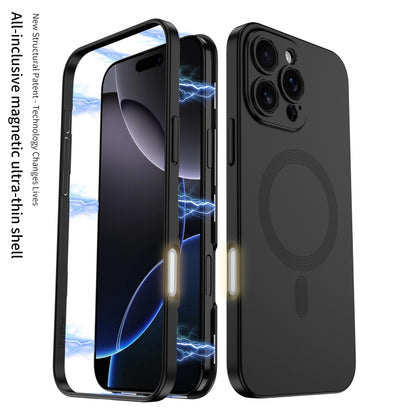 For iPhone 16 Pro GKK MagSafe Full Coverage Phone Case(Mountain Gray) by GKK